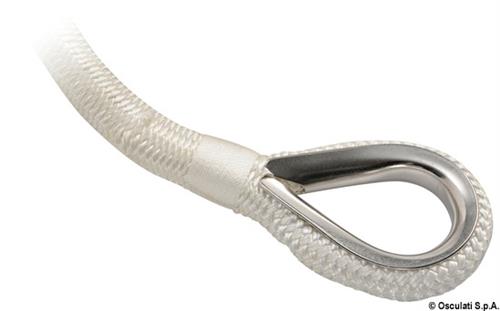 Cima ormeggio impiombata 16 mm x 11 m bianca